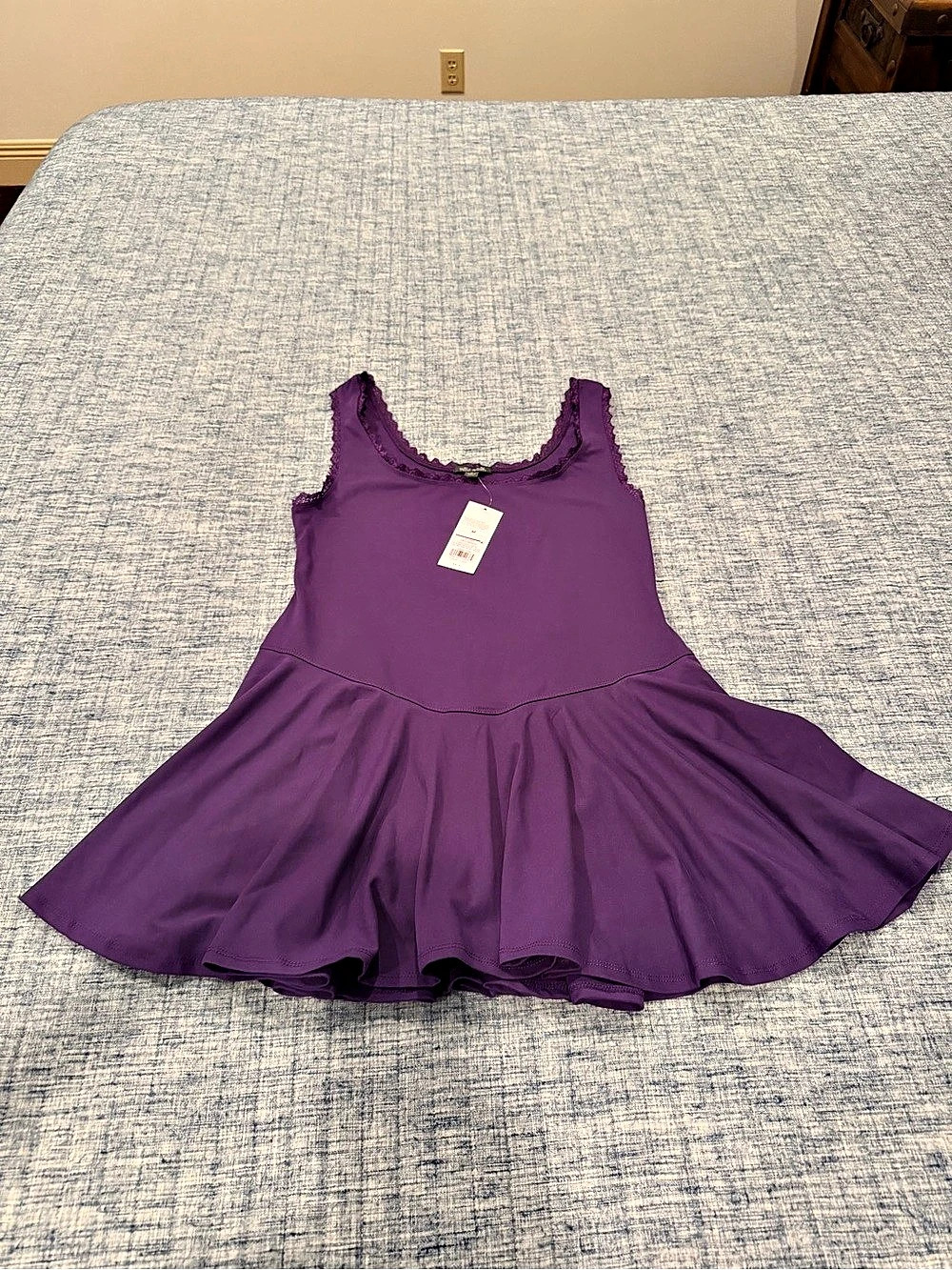 Wild Fable Women's Romper Dress Purple Mini Size Medium NWT